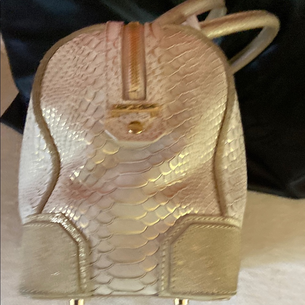 Alice & Olivia Elegant Snake-Embossed Handbag chain strap, coin bag & dust bag - Picture 4 of 15
